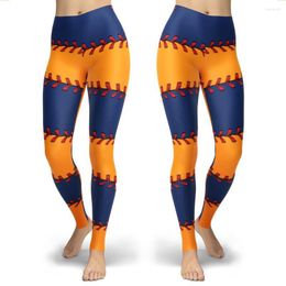 Women's Leggings USA Baseball Sports Women 3D Print Gym Legging Running Sportwear High Waist Slim Fitness Pants Jogging Jeggings