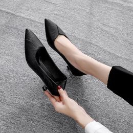 Dress Shoes High Heel For Women 2023 Spring Black Pointed Toe Women's Slingbacks Sexy Office Ladies Stilettos Female Pumps