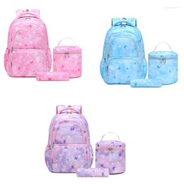 School Bags 3Pcs Prints Backpack Set Kids Book Bag Primary Daypack Elementary Student 066F