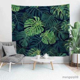 Tapestries Home Decor Summer Plants Tapestry Wall Hanging Tropical Plants Wall Hanging Decoration Green Wall Art Tapestry Big R230710