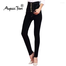 Women's Jeans Womens High Waist Black Vintage Denim Long Pencil Pants Size 6XL Woman Camisa Feminina Lady Fat Trousers