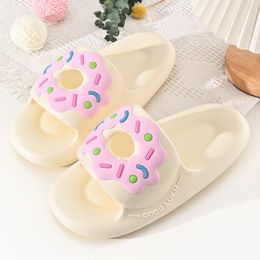 Slippers Ins Cute Doughnut EVA Women's Summer Soft Soles Non-slip Outer Wear Thick Couples Man Beach Shoes 36-45