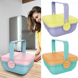 Dinnerware Sets Lunch Box Portable Leak Proof Bento With Handle Design Compartment Microwave Pack Picnic Fresh Container