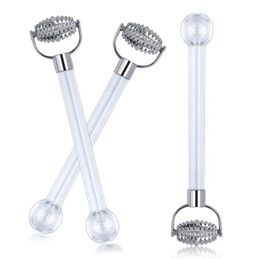 Stainless Steel Mini Spike Roller Set Beauty Facial Eye Crystal Ball Massager Water Wave Small Ice Globes Skin Care Cooling Massage Tool