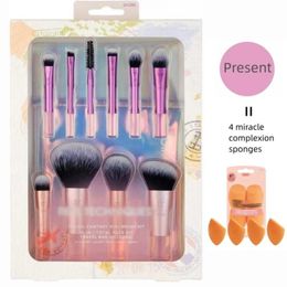 Real techniqus RT Brushes Set 4285 Dream Suit mini Journey Set Professional Handy Beauty Make Up Tools +Zipper Storage Bag