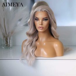 Nxy 26Inch Synthetic Lace Front Wigs For Black Women Synthetic Wavy Wig Preplucked Heat Resistant Fiber Hair Lace Wig Cosplay 230524