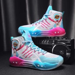 High Top Basketball Shoes Womens Mens Casual Sneakers Comfortable Sports Trainers For Youth 3 Colours Size 36-44