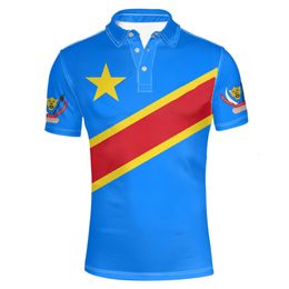 Men's Polos Zaire Male Youth Custom Made Name Number Zar Polo Shirt Nation Flag Za Congo Country French Print Po Casual Clothes 230710