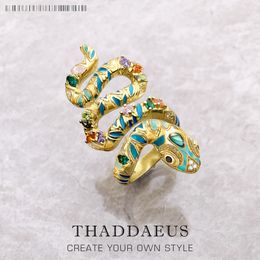 With Side Stones Bright Golden Snake Pave Ring Europe Style Bohemia Fine Jewerly For Women Gift In 925 Sterling Silver 230710