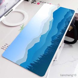 Mouse Pads Wrist Mouse Pad Deep Forest Large XXL Office Mat 900x400 Table Carpet Blue Art Mousepad Gamer R230710