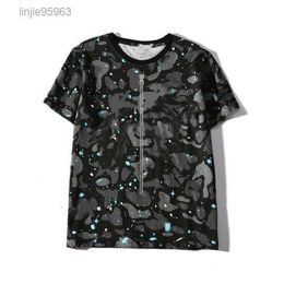 Mens t Women Shark Designers Loose Tees Summer Sportwear Brands Mans Casual Shirt Luxurys Clothing Street Shorts Sleeve Clothes Camouflage Tshirts 41sss