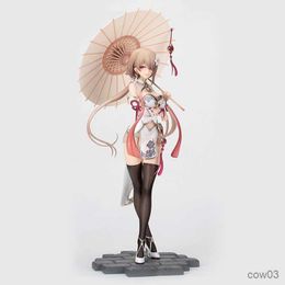 Action Toy Figures Anime Honkai Impact Figure Cheongsam Take An Umbrella Standing Model Toy Collection Decoration Pendant R230710