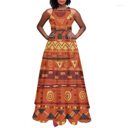 Ethnic Clothing Echnic Pattern Women's Strap Dress Holiday Camis Dresses For Ladies Harajuku One Piece Girls Vestidos Largos African