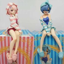 Action Toy Figures 14.5CM Anime Figure Re Life In Different World From Zero sexy pajamas Girl Action Collection Vehicle chassis gifts