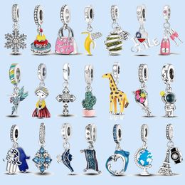 925 sterling silver charms for pandora jewelry beads Bracelet Banana Honey Cake Wine charm set Pendant