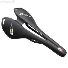 Bike Saddles 2023 3K Ultralight Carbon Saddle Bicycle vtt racing seat Wave Road Bike Saddle for men sans cycling Seat mat bike Spare Par HKD230710