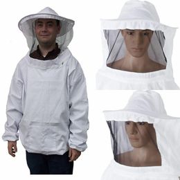 Men's T-Shirts Protective Beekeeping Jacket Veil Smock Equipment Bee Keeping Hat Sleeve Suit Men Women Reusable Hooded Coverall 230710