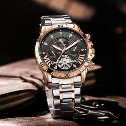 Men's Automatic Watch Mechanical Watch All Stainless Steel Swimming Watch Sapphire Luminous Watch Business Casual Luxury Watch