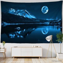 Tapestries Night View Tapestry Wall Hanging Magic Science Room Home Decor R230710