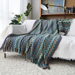 Blankets Nordic Bohemian Sofa throw Blanket For Bed Cover boho office nap soft decoration blanket With Tassel 230710