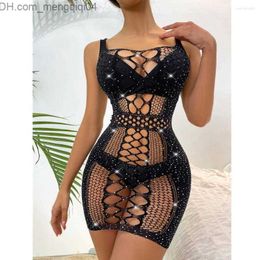 Bras Sets Bras Sets Plus Size Women Lingerie Set Perspective Lace Bra Hollow Out Babydoll Dress Sexy Underwear Sex Product Nightwear Clubwear Z230711