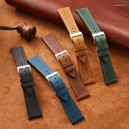 Watch Bands Quick Release Crazy Horse Leather Watchband 18mm 19mm 20mm 21mm 22mm Straps Top Layer Cowhide Bracelets Band