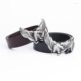 Belts Real Cowhide Fashion Men's Belt Gothic Style Luxury For Men Designer