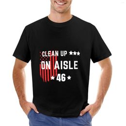 Men's Tank Tops Clean Up On Aisle 46 Anti Joe Biden T-Shirt 2024 T-shirts Man Cotton