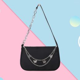 Evening Bags Female Black Nylon Underarm Women Casual Butterfly Chain Shoulder Bag Ladies Japanese And Korean Style Small Handbags