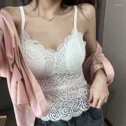 Women's Tanks Ladies Vests Lace Sling Net Infrared Wear Small Vest Women Camis Slim Sexy Bottoming Shirt Trend Female Halter Tank TopS