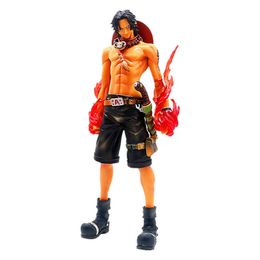Action Toy Figures 26CM Piece Action Figure Anime Figure Standing Fire Punch Ace Anime Model Decorations Toy Gift Children's Ornament Doll