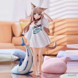 Action Toy Figures 25cm My Cat Is Lovely Girl Anime Figure Soybean Action Figure Collectible Model Doll Toy R230710