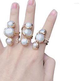 Cluster Rings 2023 Fashion Pearl Personalised Ring Brand Candy Colour Jewellery Accessories