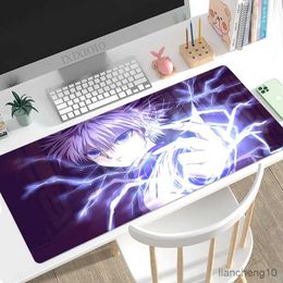 Mouse Pads Wrist Hunter Hunter Anime Mouse Pad Gamer XL New Computer Custom Mousepad XXL Desk Soft Office Non-Slip Computer Mouse Mat R230710