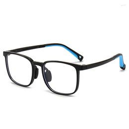 Sunglasses DOISYER Silicone Fashion Cute Boy Girl Kids Blue Light Blocking Glasses Square Flexible Frame For Children Age 3-12