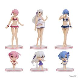 Action Toy Figures Anime Figure Re Life In Different World From Zero Sexy Swimsuit Standing Model Dolls Toy Gift Collect R230710