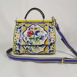 Evening Bags Ladies Handbags Rose Lady Shoulder Bag Tote Leather Female Crossbody Brand Designer Yellow 230710