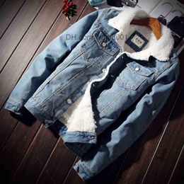 Men's Jackets Men Jacket and Coat Trendy Warm Fleece Denim Jacket Winter Fashion Mens Jean Jacket Outwear Male Cowboy Plus Size Thicken Hot Z230710