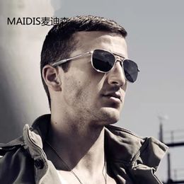 Sunglasses Army Military Pilot Polarized women men luxury brand designer metal frame Aviation square driving glasses uv400 230707