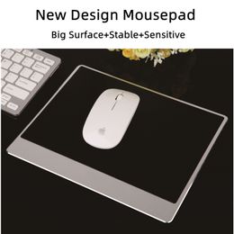 Aluminium Mousepad Gaming Mouse Pad Metal Thin Computer Mouse Pads Gaming For Macbook Waterproof Anti skid on the whole back