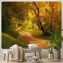 Tapestries The secluded forest home decoration tapestry wall hanging style room decoration tapestry R230710