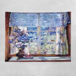 Tapestries Aesthetic Room Wall Decor Tapestry Wall Hanging Van Gogh Painting Teen Children Indie Bedroom Decoration Cute Mural