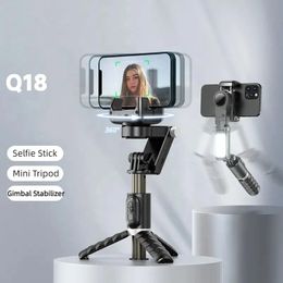 Desktop Gimbal Stabiliser Wireless Remote Control Tripod Selfie Stick Face Tracking Phone Holder Selfie Stick Tripod Fill Light