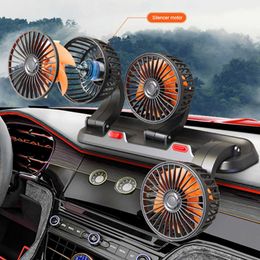 Electric Fans 5V/12V/24V Head Car Cooling Fans Speeds Car Air Circulator Fan Low Noise 360 Rotatable for Car Truck Van SUV RV ATV Boat