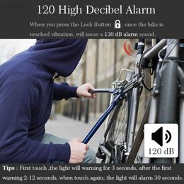 Bike Locks 4 In 1 Anti-tht Bicyc Security Alarm Wiress Rote Control Arter Taillights Lock Waterproof Bike Lamp 03KA HKD230710