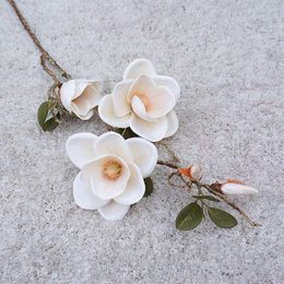 Decorative Flowers Home Decoration Gifts Pography Props Floral Art Artificial Flower Fake Magnolia Party Accessory