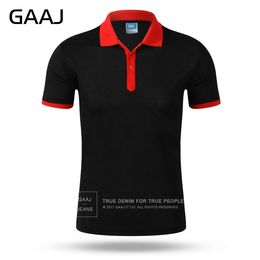 Men's Polos GAAJ Brand 10 Colors Red Purple Mens Polo Shirt Brands Slim Fit Casual Solid Shirts Clothing Short Sleeve Poloshirt 230710