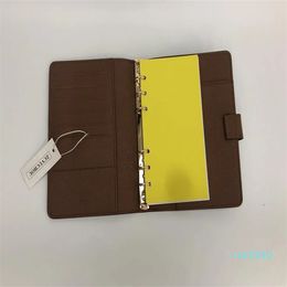 2023-Wallet Notebook Medium Small Cover Work Business Ladies Fashion Credit Card Case Luxury Wallets Brown Waterproof Canvas Working meeting notes