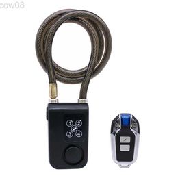 Bike Locks Bike Motorcyc Lock Alarm Wiress Waterproof 110DB Scooter Bicyc Burglar Vibration Alarm Cab Lock HKD230710