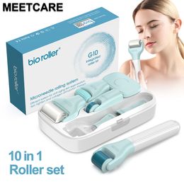 10 in 1 Bio Roller Professional Derma Roller For Microneedle Mesotherapy Remove Wrinkle Skin Hydration Whitening Facial Lifting